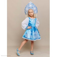 Костюм детский "Снегурочка Кружевница" р.30, 116 см