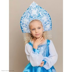 Костюм детский "Снегурочка Кружевница" р.30, 116 см