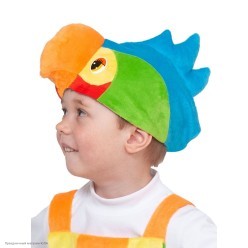 Шапка "Попугай" (плюш) детская р.52-54