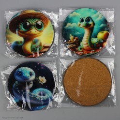 Подставка под горячее СГ "Змея" 10 см (дерево)