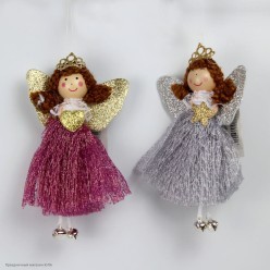 Подвеска мягкая "Девочка-фея" 17*9 см (текстиль, пластик)