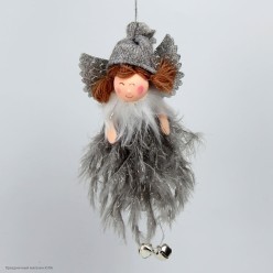 Подвеска мягкая "Девочка-ангелочек" 15см (текстиль, пластик)