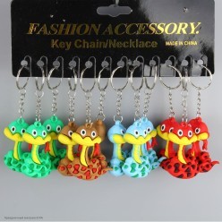 Брелок СГ Змея пятнистая (резина) 5,5*4 см