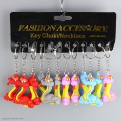 Брелок СГ Змея желтогрудая (резина) 5,5*4 см