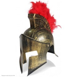 Шлем Спартанца под бронзу, с пухом
