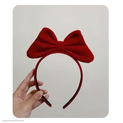 Ободок Бант Белоснежки (бархат) бордо 20*27,5см