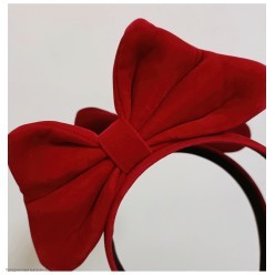 Ободок Бант Белоснежки (бархат) бордо 20*27,5см