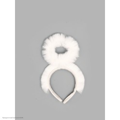 Ободок Нимб ангела пуховый (белый) 23*12,5см