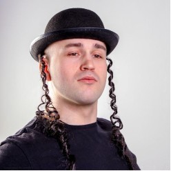 Котелок с пейсами (фетр)