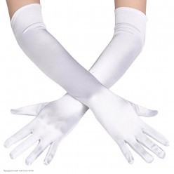 Перчатки Атлас Макси (выше локтя) белые 54 см