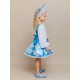 Костюм детский "Снегурочка Кружевница" р.32, 128 см 3045-32-128