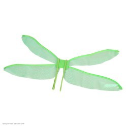 Крылья Стрекозы 80*25 см, зелёные (органза)