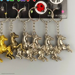 Брелок СГ "Лошадь в сбруе" (металл) 3,7*4,8 см