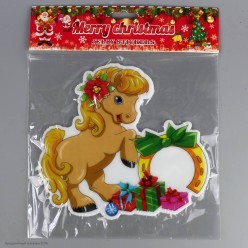 Наклейка на стекло гелевая СГ "Лошадь" 19*19см