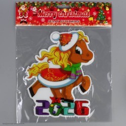 Наклейка на стекло гелевая СГ "Лошадь" 19*19см