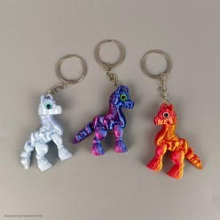 Брелок СГ Лошадка перламутровая (пластик) 6*4 см