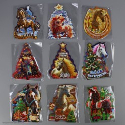 Магнит СГ Лошадь "Ёлочка" (винил) 8,5*7 см