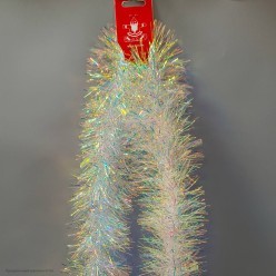 Мишура 9см перламутр 1,8м (белый)