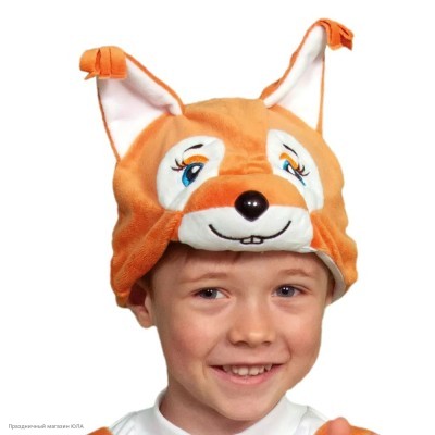 Шапочка "Белочка/Бельчонок" (плюш) детская р.52-54 4001