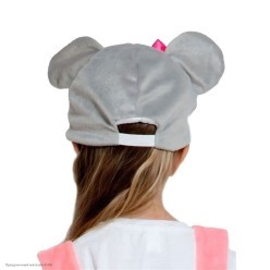 Шапочка "Мышка" (плюш) детская р.52-54