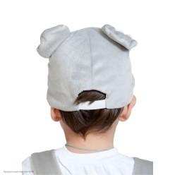 Шапочка "Мышонок" (плюш) детская р.52-54