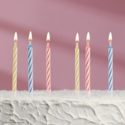 Свечи для торта "Незадуваемые" (10 шт) 5 см