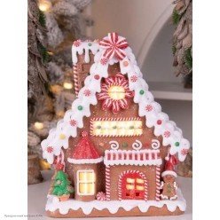 Фигура световая "Пряничный домик" (мастика) 25*20*15см