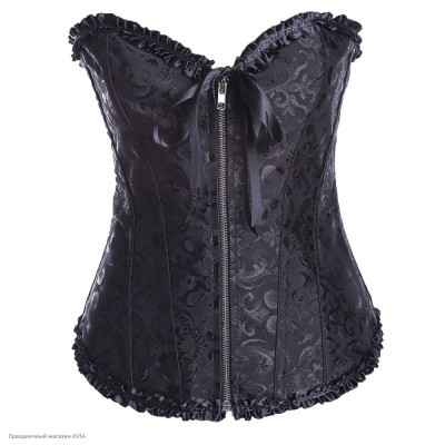 Корсет Дамаск (замок) чёрный р.M К9075-ч-85