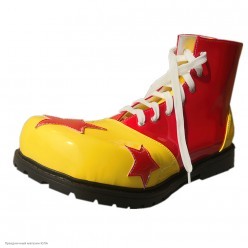 Ботинки Клоуна гигантские с плоским носком, красно-жёлтые