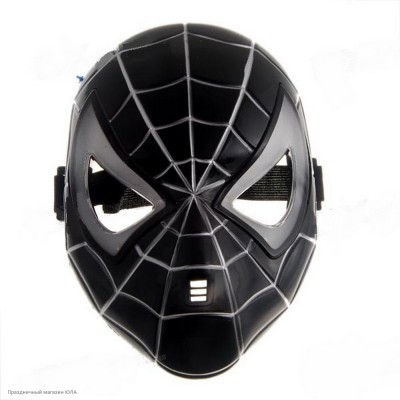 Маска "Человек-паук" чёрный (пластик) ТА14013