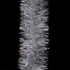 Мишура 15 см одноцветная 180 см (серебро)