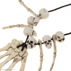 Ожерелье "Рука скелета" с костями и черепками