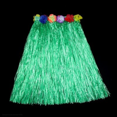 Юбка гавайская 60см (зелёная) РС16003-з