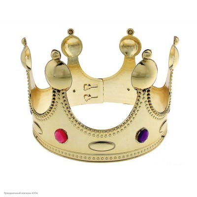 Корона королевская золотая (пластик) 55*12см РС20502-з