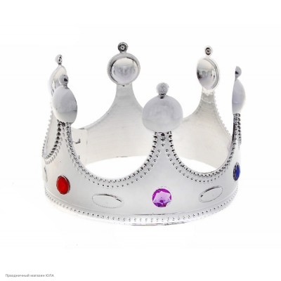 Корона королевская серебряная (пластик) РС20502-с