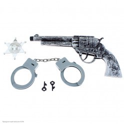 Набор Шерифа (револьвер, наручники, звезда)