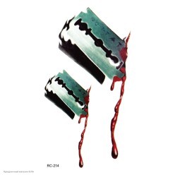 Тату переводное Раны "Бритвы" 6*10,5см