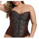 Корсет Дамаск (замок) с драпировкой, коричнев р.XXL К9087-1-100