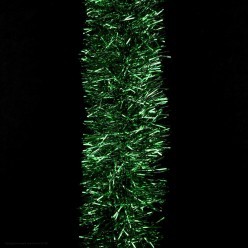 Мишура 9 см одноцветная 180 см (зелёная)