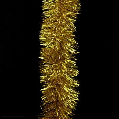 Мишура 9 см одноцветная 180 см (золотая) МШ06-зол