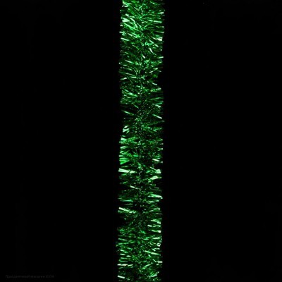 Мишура 4 см одноцветная 180 см (зелёная) МШ01-зел