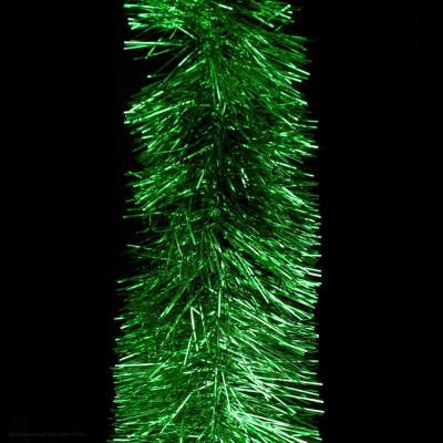 Мишура 15 см одноцветная 180 см (зелёная) МШ18-зел