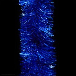 Мишура 15 см одноцветная 180 см (синяя)