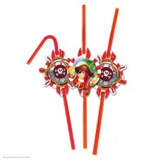 Трубочки для коктейля "Весёлый Пират" 6 шт