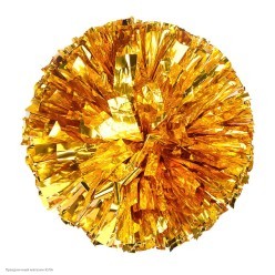 Помпоны для чирлидинга шары 30см (фольга) золотые