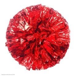 Помпоны для чирлидинга шары 30см (фольга) красные