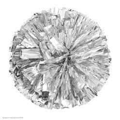 Помпоны для чирлидинга шары 30см (фольга) серебро