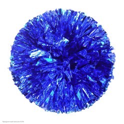 Помпоны для чирлидинга шары 30см (фольга) синие