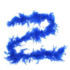 Боа (перья) большое 1,8 м синее (40гр)