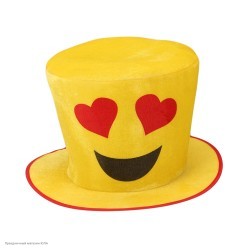Цилиндр мягкий жёлтый, глаза-сердечки